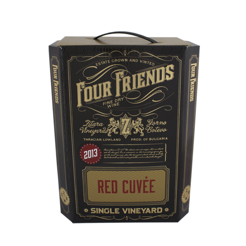 Червено вино Four friends Red Cuvee 3 л БИБ